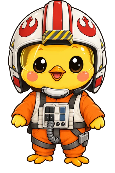 Pollito piloto galáctico
